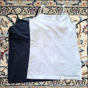 SO White Black Lace Camis Built In Bralets Size Large Juniors